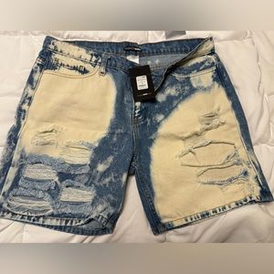 Distressed Denim Shorts